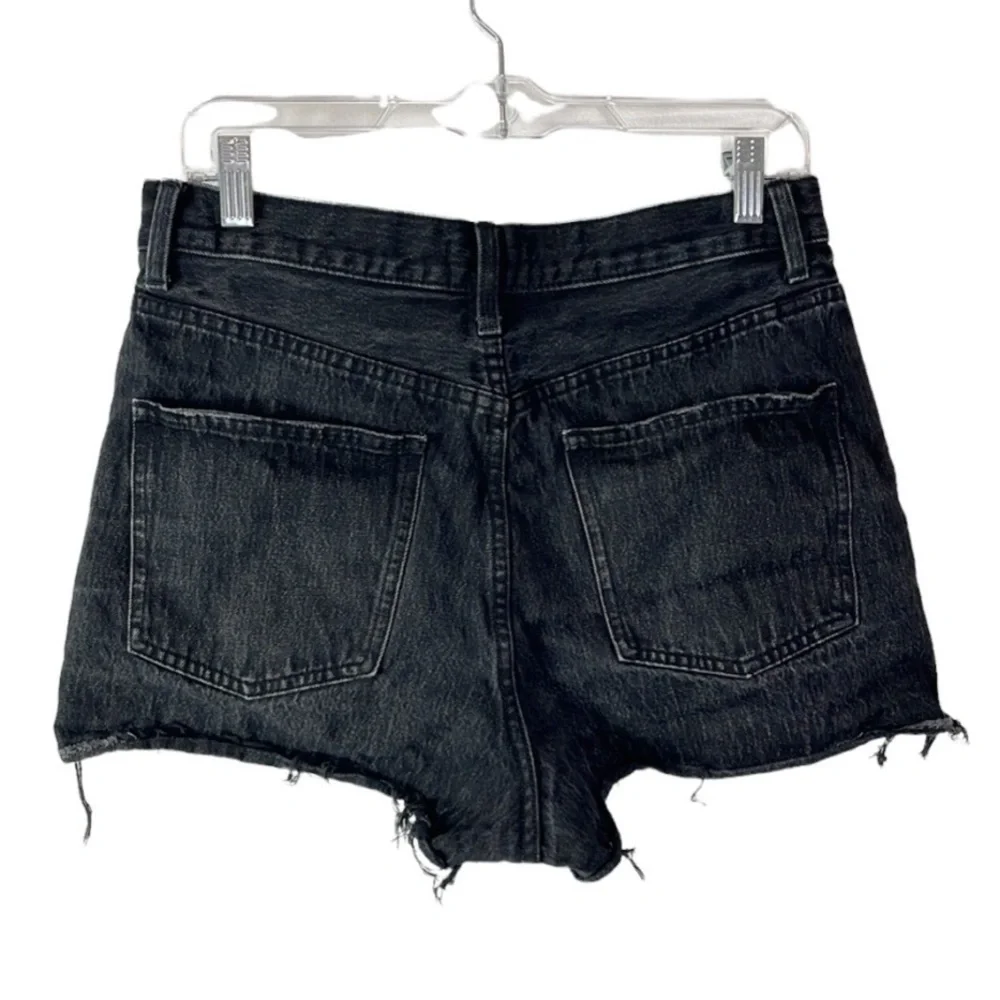 Uniqlo Jeans Shorts Women's Size 28 Washed Black Cut Off Frayed‎ Hem